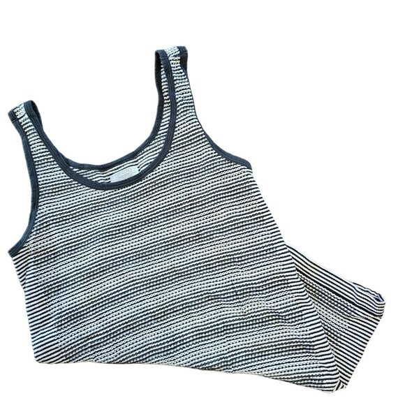 Athleta Women's Striped Athletic Tank Top Black and White size M - Picture 1 of 7